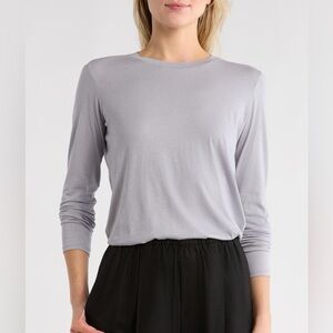 Vince Light Gray Long Sleeve Tee